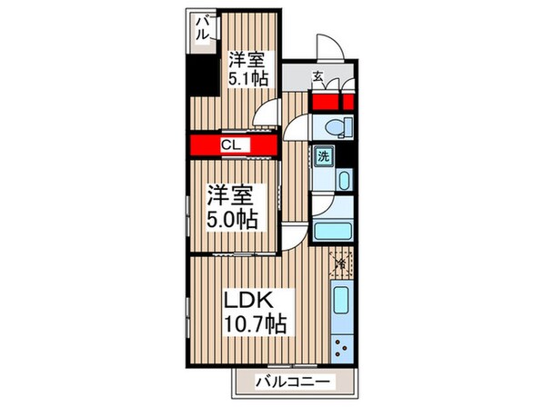 コスモグラシア三ノ輪の物件間取画像